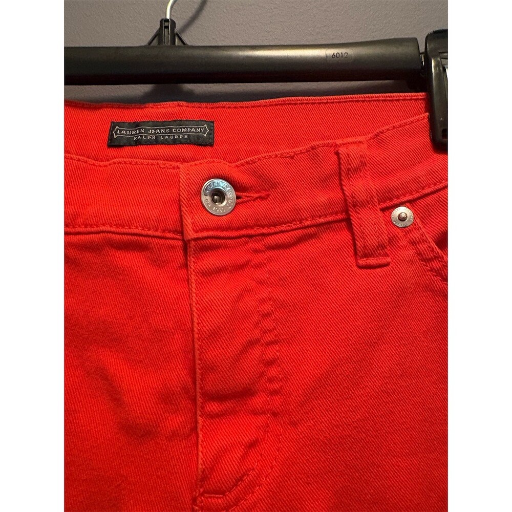 Lauren Jeans Co Ralph Lauren Jeans Womens Size 6 Orange Cropped Slim 23 - Picture 2 of 10